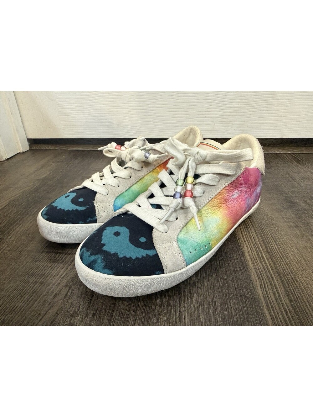 Kurt Geiger Women Lexi Tie-Dye Lace-Up Sneakers Multi Size 4-5/35